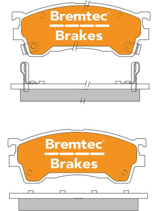 Bremtec Pro-Series Brake Pad BT129PRO Brake Pads Bremtec - Micks Gone Bush