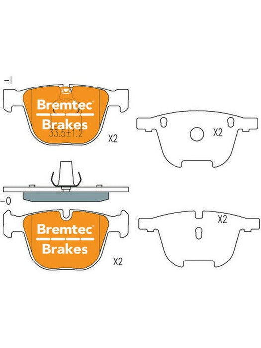 Bremtec Trade Line Brake Pad BT1345TS Bremtec - Micks Gone Bush