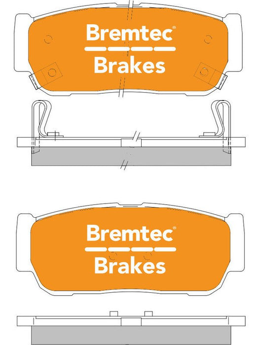 Bremtec Pro-Series Brake Pads BT1365PRO Brake Pads Bremtec - Micks Gone Bush