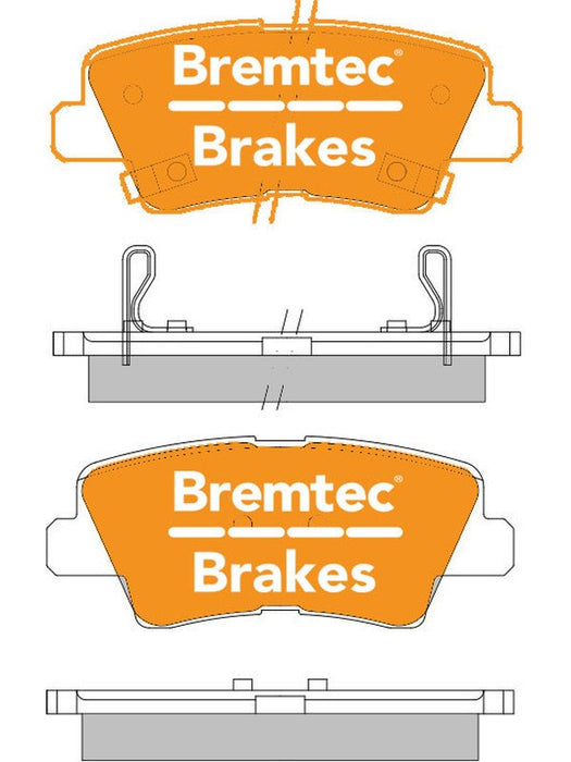 Bremtec Endure 4WD Brake Pad BT1402E Bremtec - Micks Gone Bush