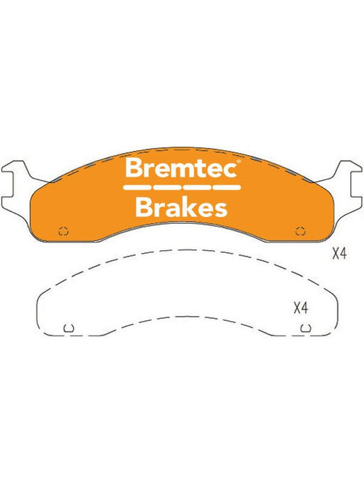 Bremtec Endure 4WD Brake Pad BT146E Bremtec - Micks Gone Bush