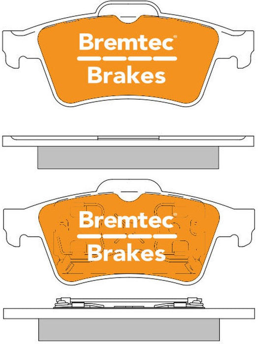 Bremtec Evolve Hybrid-Carbon Brake Pad BT1547EV550 Brake Pads Bremtec - Micks Gone Bush
