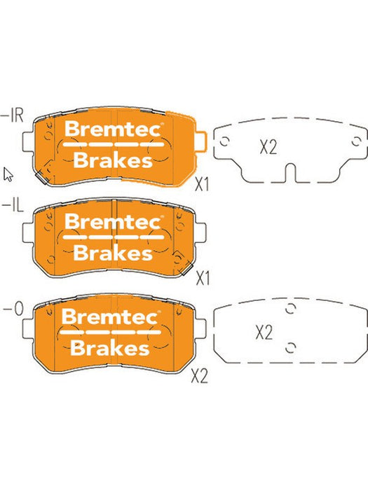Bremtec Pro-Series Brake Pad BT15970PRO Bremtec - Micks Gone Bush