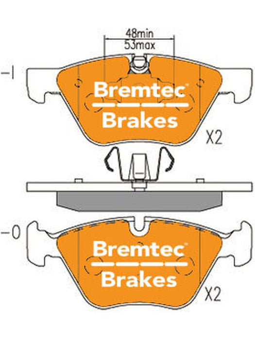 Bremtec Trade Line Brake Pad BT1615TS Brake Pads Bremtec - Micks Gone Bush