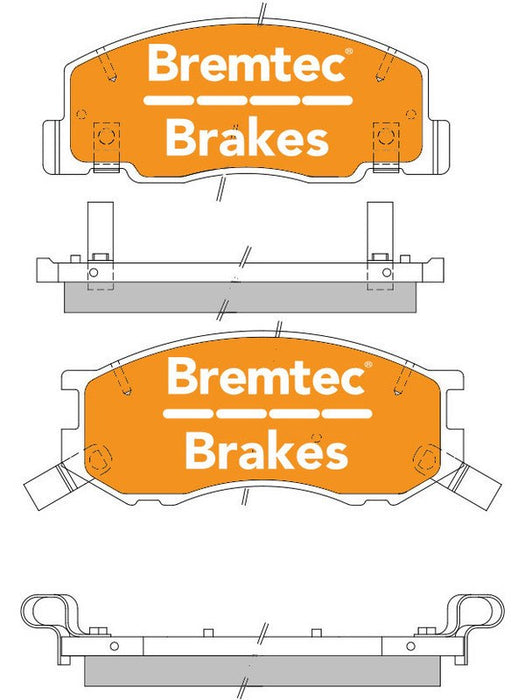 Bremtec Pro-Series Brake Pad BT161PRO Bremtec - Micks Gone Bush