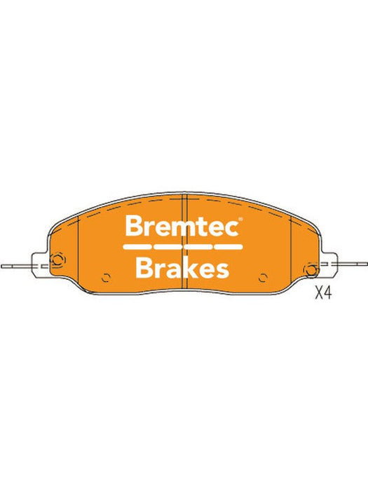 Bremtec Evolve Hybrid-Carbon Brake Pad BT1635EV550 Brake Pads Bremtec - Micks Gone Bush