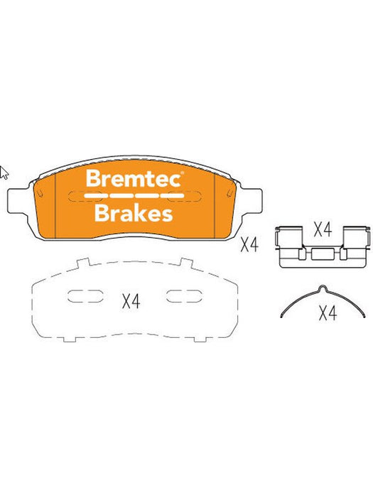Bremtec Pro-Series Brake Pad BT1637PRO Bremtec - Micks Gone Bush