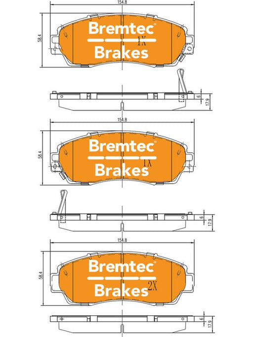 Bremtec Endure 4WD Brake Pad BT1642E Bremtec - Micks Gone Bush