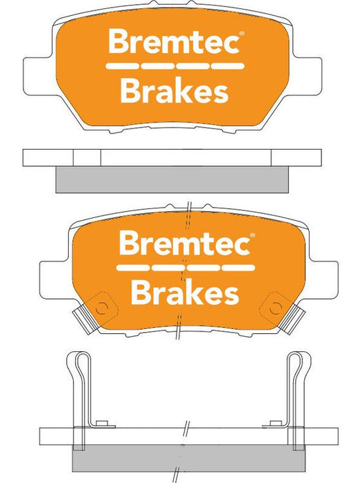 Bremtec Trade Line Brake Pad BT1643TS Bremtec - Micks Gone Bush