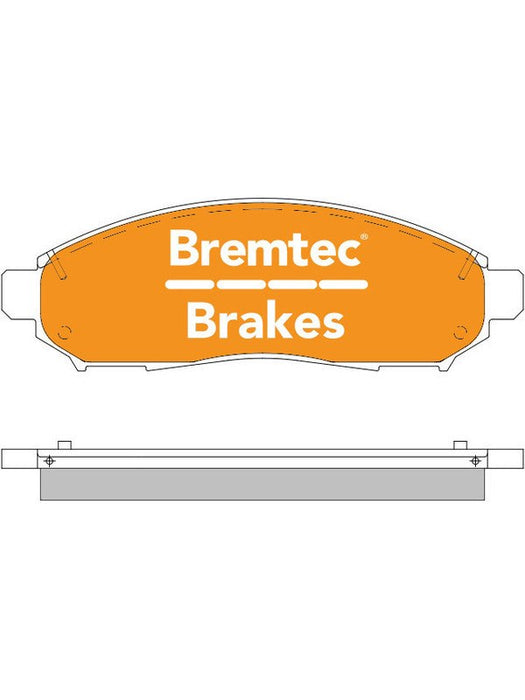 Bremtec Evolve Hybrid-Carbon Brake Pad BT1646EV550 Brake Pads Bremtec - Micks Gone Bush