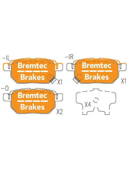 Bremtec Trade Line Brake Pad BT16810TS Bremtec - Micks Gone Bush