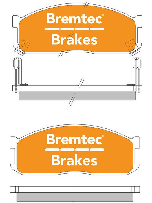 Bremtec Pro-Series Brake Pads BT169PRO Bremtec - Micks Gone Bush