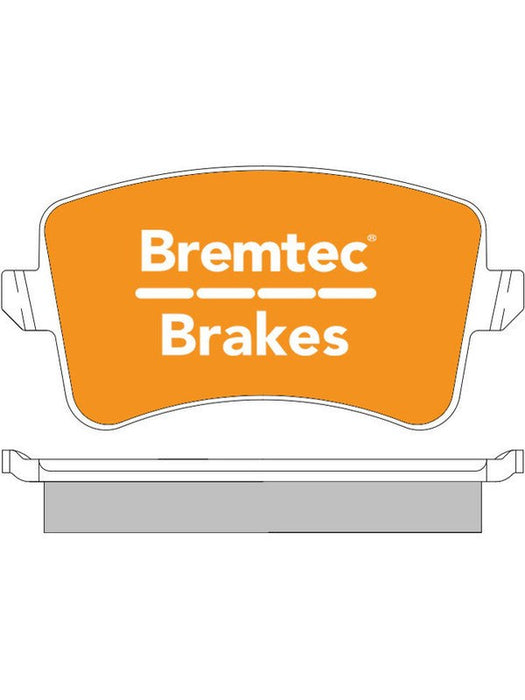 Bremtec Evolve Hybrid-Carbon Brake Pad BT1733EV550 Brake Pads Bremtec - Micks Gone Bush