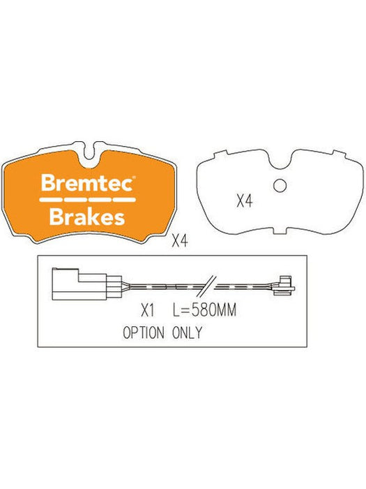 Bremtec Pro-Series Brake Pad BT1747PRO Bremtec - Micks Gone Bush