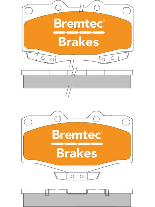 Bremtec Evolve Hybrid-Carbon Brake Pad BT175EV550 Brake Pads Bremtec - Micks Gone Bush