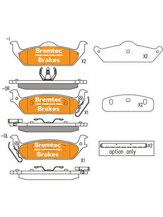 Bremtec Pro-Series Brake Pad BT1773PRO Brake Pads Bremtec - Micks Gone Bush