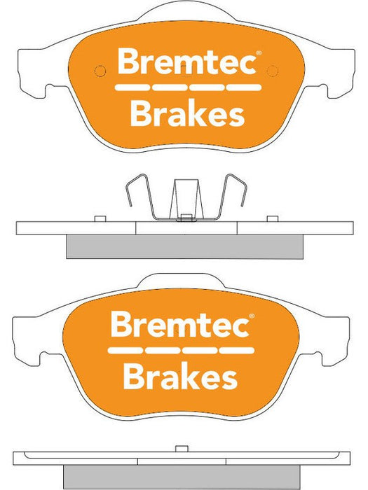 Bremtec Trade-Line Brake Pads Set Laguna Ii Kg0/1 50mm Clip BT1816TS Brake Pads Bremtec - Micks Gone Bush