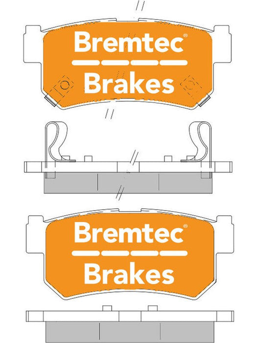 Bremtec Pro-Series Brake Pad BT1848PRO Brake Pads Bremtec - Micks Gone Bush