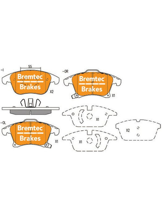 Bremtec Pro-Series Brake Pad BT18650PRO Brake Pads Bremtec - Micks Gone Bush