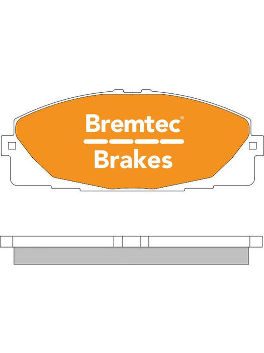 Bremtec Evolve Hybrid-Carbon Brake Pad BT1878EV550 Bremtec - Micks Gone Bush