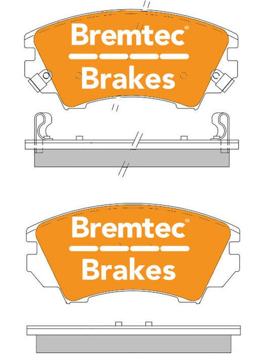 Bremtec Evolve Hybrid-Carbon Brake Pad BT1886EV550 Brake Pads Bremtec - Micks Gone Bush