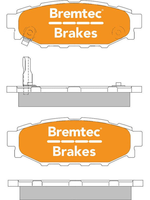 Bremtec Evolve Hybrid-Carbon Brake Pad BT1889EV550 Brake Pads Bremtec - Micks Gone Bush