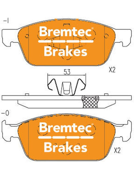 Bremtec Endure 4WD Brake Pad BT19040E Bremtec - Micks Gone Bush