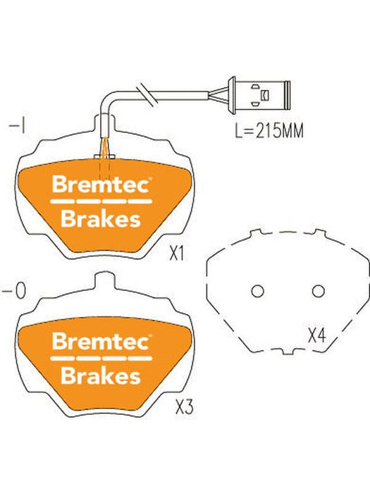 Bremtec Trade Line Brake Pad BT1917TS Bremtec - Micks Gone Bush