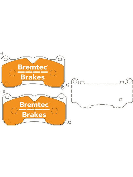 Bremtec Evolve Hybrid-Carbon Brake Pad BT19450EV550 Brake Pads Bremtec - Micks Gone Bush