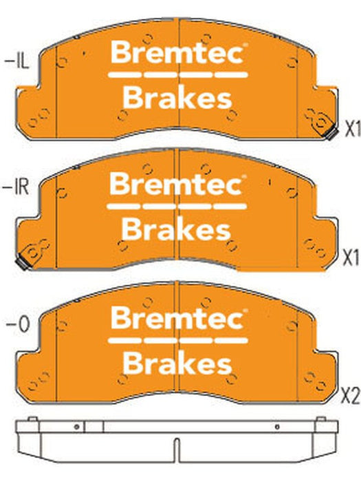 Bremtec Pro-Series Brake Pad BT1955PRO Bremtec - Micks Gone Bush