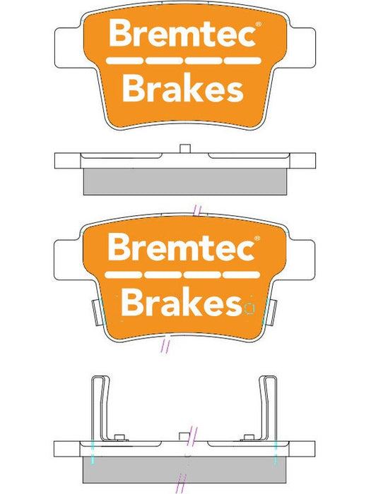 Bremtec Trade Line Brake Pad BT1971TS Bremtec - Micks Gone Bush