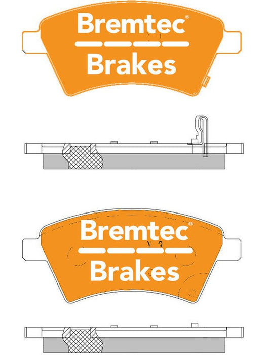 Bremtec Trade Line Brake Pad BT1982TS Bremtec - Micks Gone Bush
