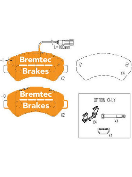 Bremtec Pro-Series Brake Pad BT1992PRO Bremtec - Micks Gone Bush