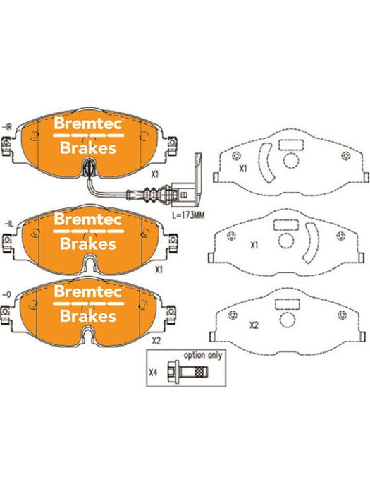 Bremtec Evolve Hybrid-Carbon Brake Pads BT19940EV550 Brake Pads Bremtec - Micks Gone Bush