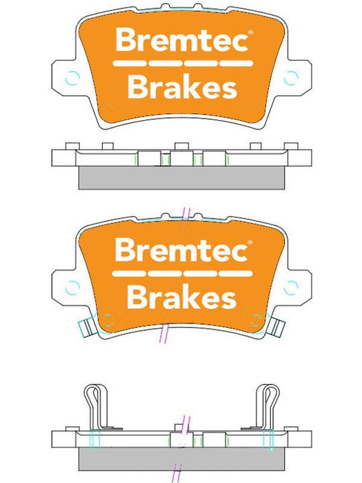 Bremtec Pro-Series Brake Pad BT1999PRO Bremtec - Micks Gone Bush