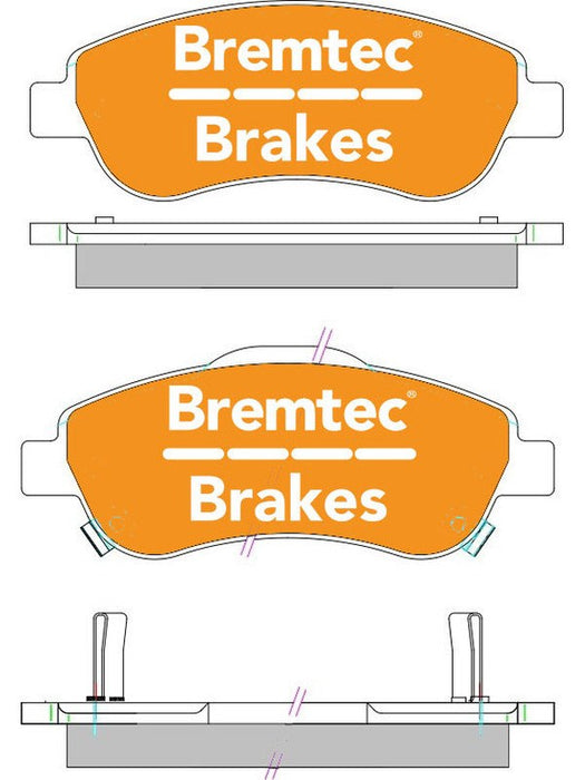 Bremtec Trade Line Brake Pad BT2000TS Brake Pads Bremtec - Micks Gone Bush