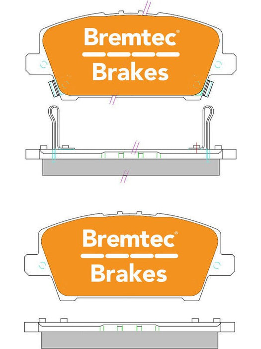 Bremtec Pro-Series Brake Pad BT2001PRO Bremtec - Micks Gone Bush