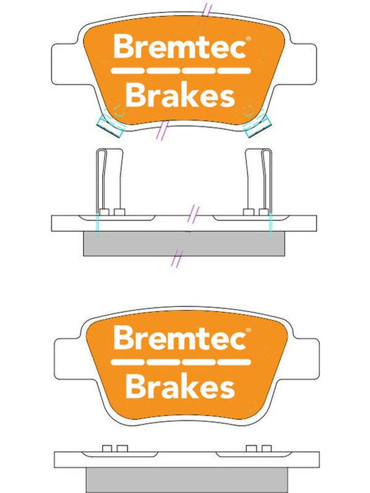 Bremtec Trade Line Brake Pad BT2008TS Bremtec - Micks Gone Bush