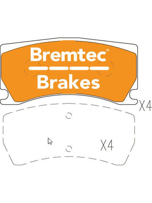Bremtec Evolve Hybrid-Carbon Brake Pad BT20380EV550 Brake Pads Bremtec - Micks Gone Bush