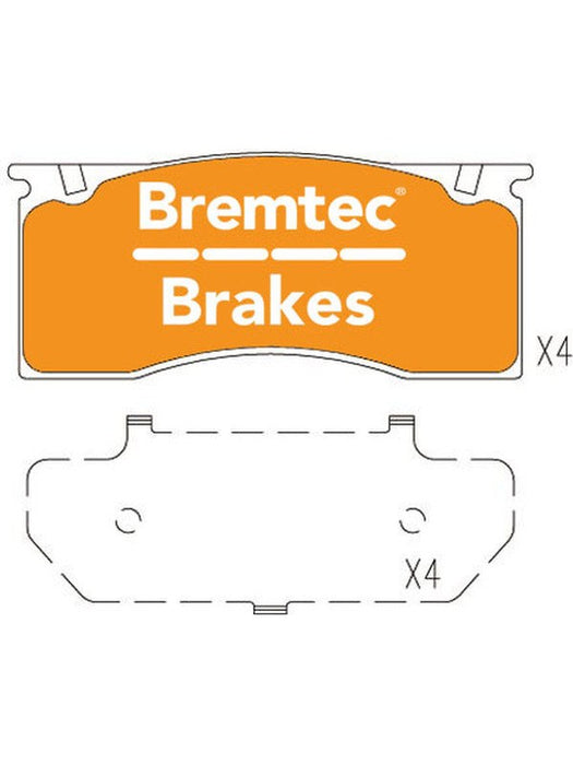 Bremtec Endure 4WD Brake Pad BT2084E Brake Pads Bremtec - Micks Gone Bush