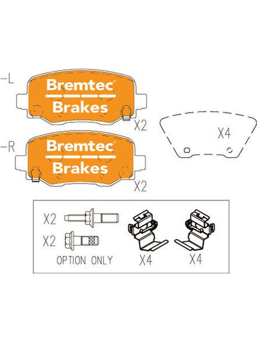 Bremtec Pro-Series Brake Pad BT21120PRO Bremtec - Micks Gone Bush