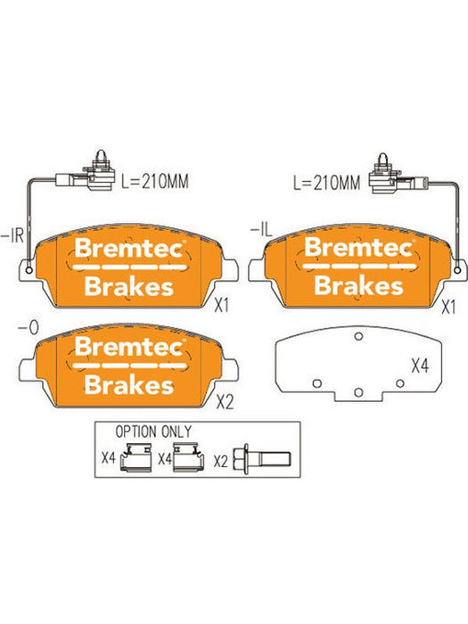 Bremtec Pro-Series Brake Pad BT21160PRO Brake Pads Bremtec - Micks Gone Bush