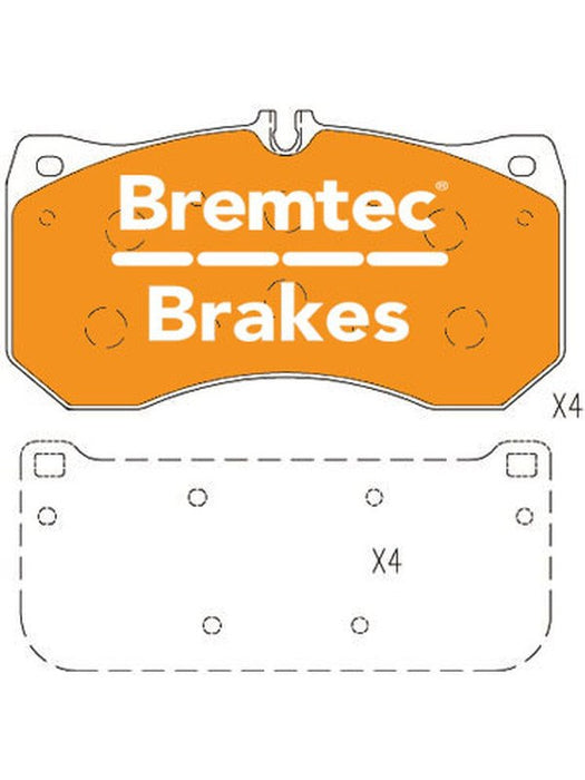 Bremtec Evolve Hybrid-Carbon Brake Pad BT21630EV550 Bremtec - Micks Gone Bush