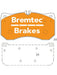 Bremtec Evolve Hybrid-Carbon Brake Pad BT21630EV550 Bremtec - Micks Gone Bush