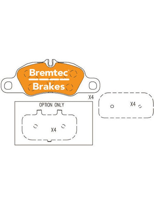 Bremtec Evolve Hybrid-Carbon Brake Pad BT21650EV550 Brake Pads Bremtec - Micks Gone Bush