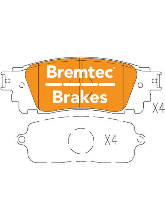 Bremtec Pro-Series Brake Pad BT21820PRO Brake Pads Bremtec - Micks Gone Bush