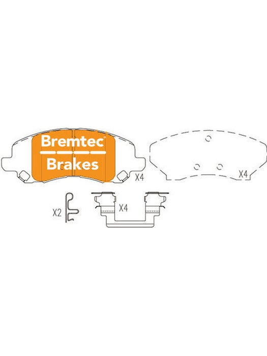 Bremtec Endure 4WD Brake Pad BT2214E Bremtec - Micks Gone Bush