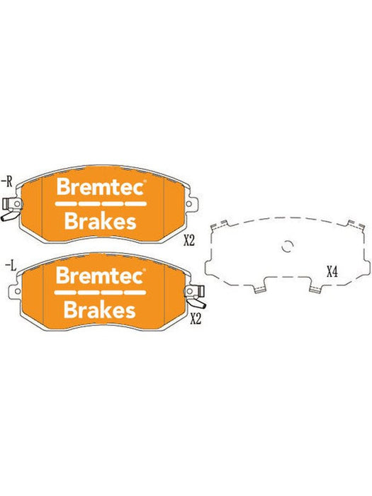 Bremtec Pro-Series Brake Pad BT2232PRO Brake Pads Bremtec - Micks Gone Bush