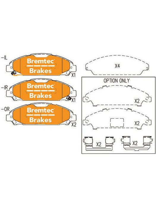 Bremtec Evolve Hybrid-Carbon Brake Pad BT22360EV550 Brake Pads Bremtec - Micks Gone Bush