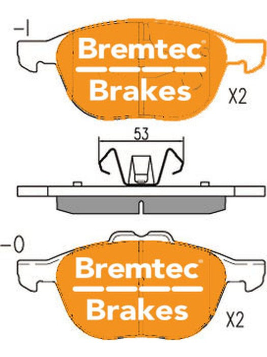 Bremtec Pro-Series Brake Pad BT22460PRO Brake Pads Bremtec - Micks Gone Bush